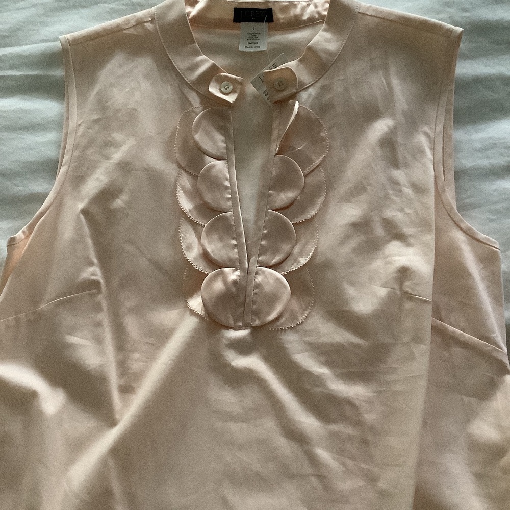 J.Crew pale peach sleeveless top size 2